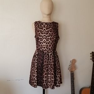 Topshop Leopard Printed Dress in US 10